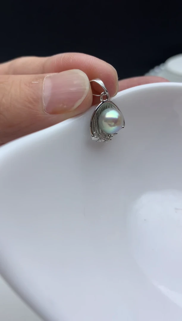 未镶嵌FF海水珍珠akoya灰珠串链
