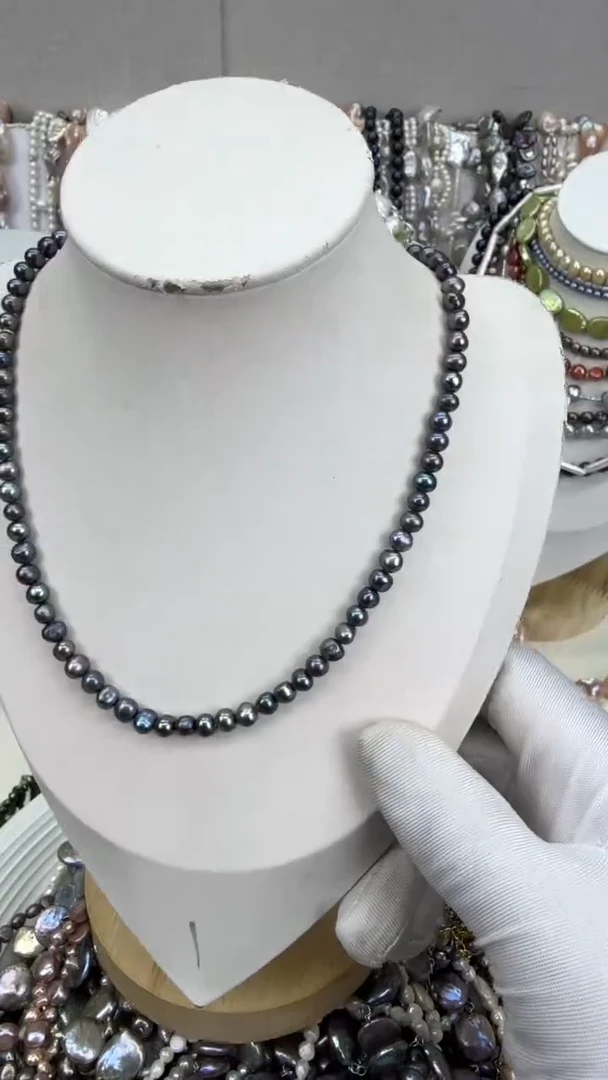 颈饰银S925镶嵌淡水珍珠13