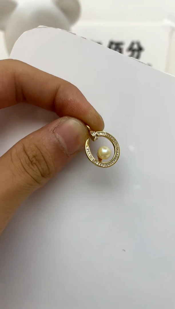 颈饰银S925镶嵌海水珍珠5-6