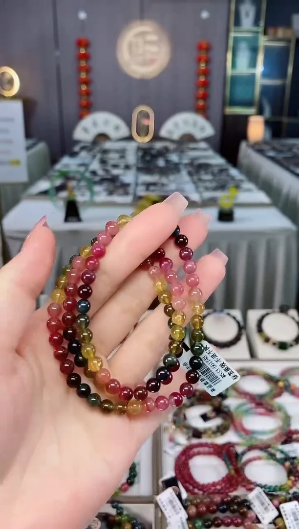 未镶嵌老矿碧玺三圈手串5mm+碧玺hon多样性发货一条