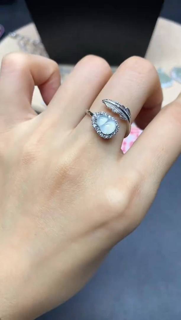 【闪购商品】翡翠戒指银S925镶嵌葫芦【多样性发其一】