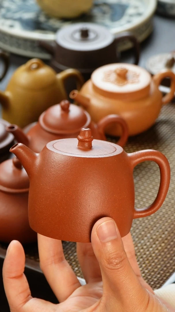 茶壶紫砂微瑕汉铎红降坡