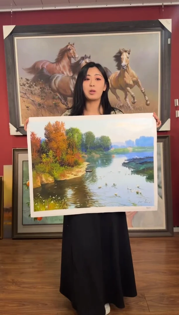 油画【8号】约50*70cm丨朝鲜原创纯手绘孤品油画丨顺丰包邮