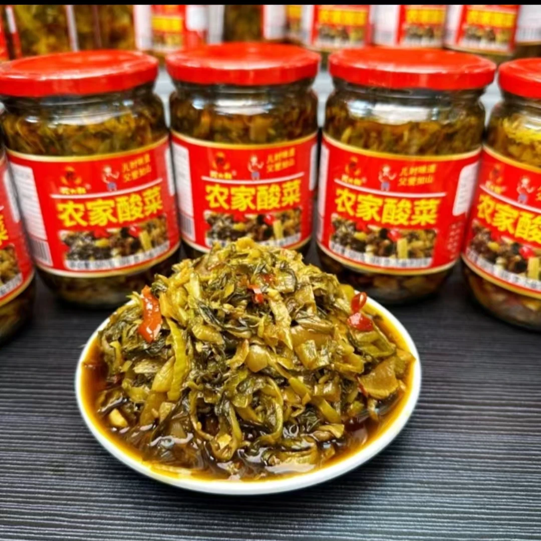广西特产农家酸菜手工腌制酸菜酱菜拌粥拌面拌粉下饭菜开盖即食