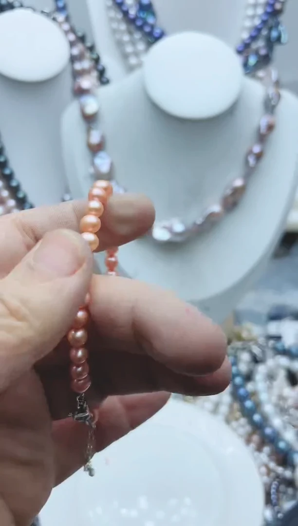 【闪购商品】淡水珍珠颈饰钛钢1