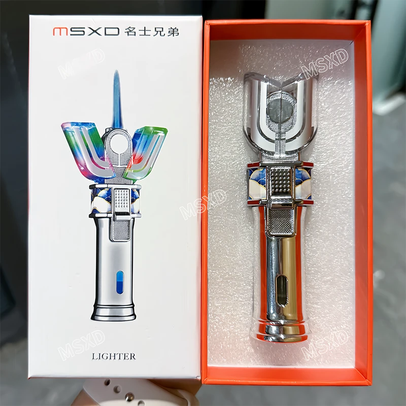 炫酷闪灯发光造型创意打火机防风充气送男友礼物