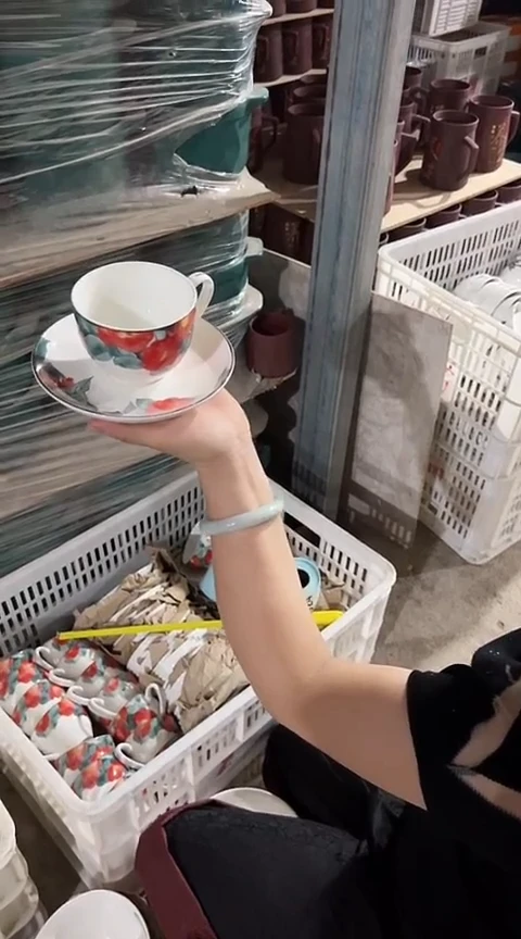 瑕疵咖啡杯碟一套
