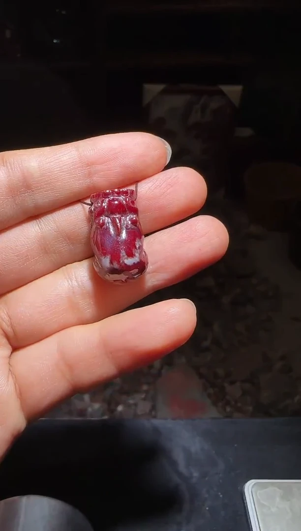 天然辰砂朱砂吊坠32