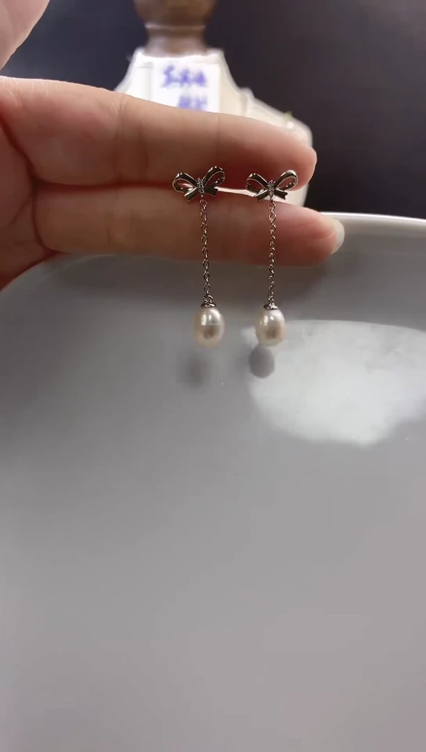合金耳饰淡水珍珠107