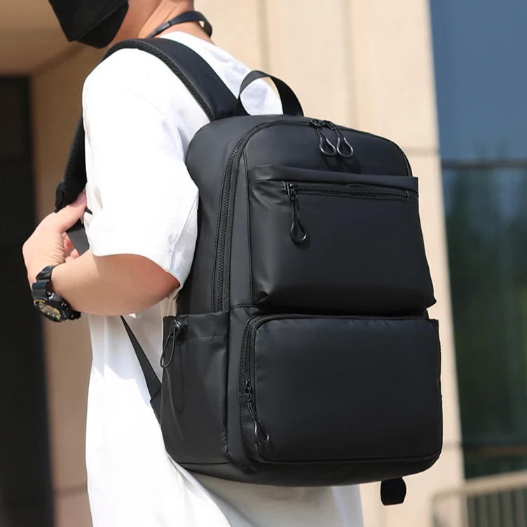 韩版休闲中学生书包休闲简约学院大容量双肩包15.6寸ins笔记本包