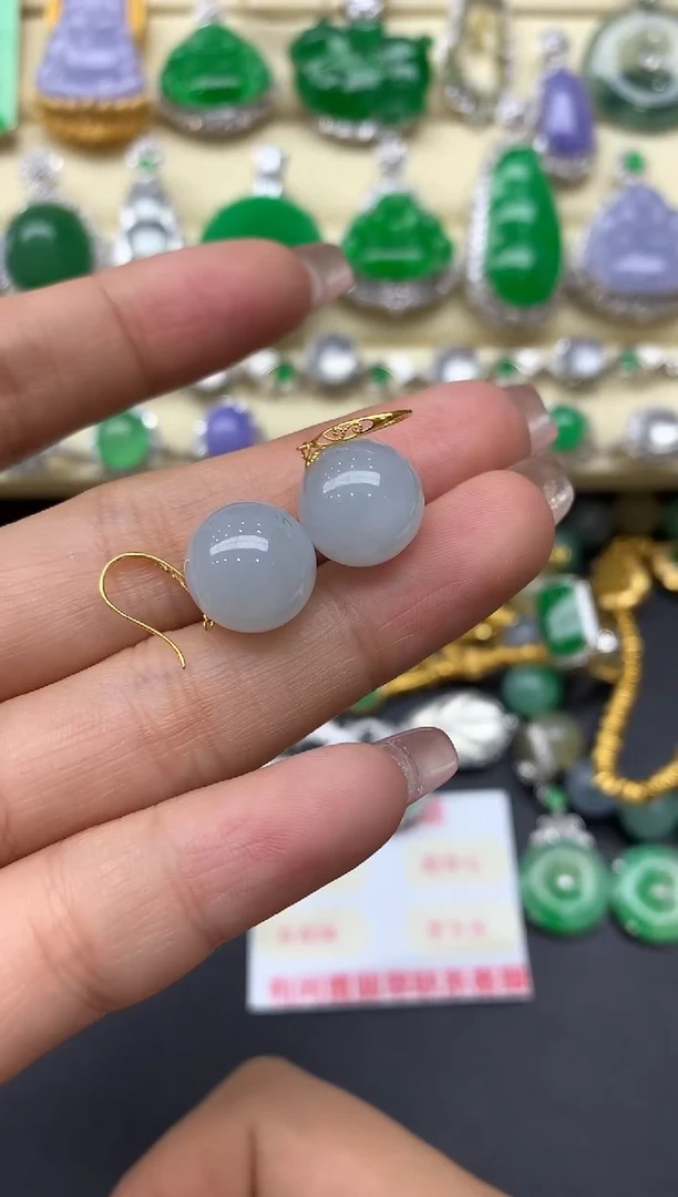 颈饰18K金镶嵌翡翠82-中国好珍宝