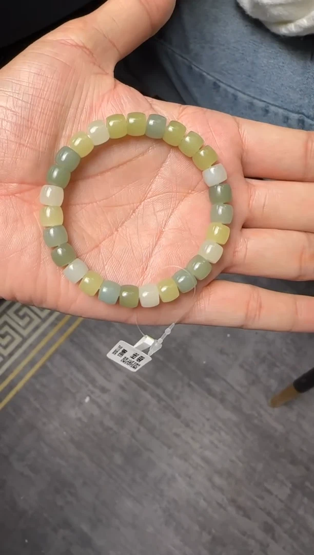 未镶嵌手串和田玉多宝手串卡7x8
