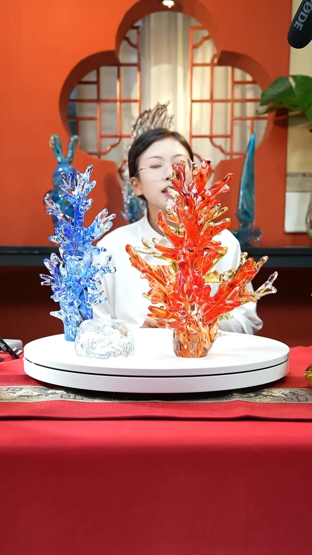 手工艺品琉璃黎**待珊瑚