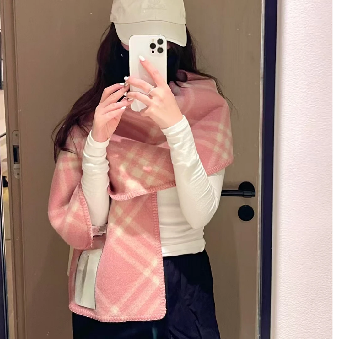 BBBB格子羊毛冬季围巾