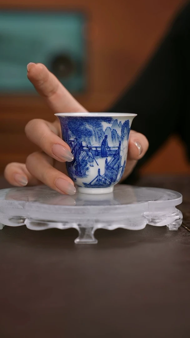 觉山隐窑东溪雅集高铃铛杯