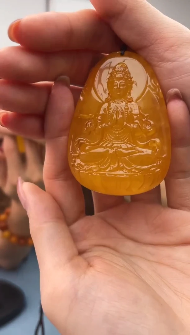 【闪购商品】蜜蜡珠宝奇石未镶嵌微瑕配绳假一罚十，034