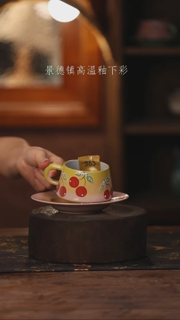 陶瓷景德镇高温釉下手绘陶瓷363