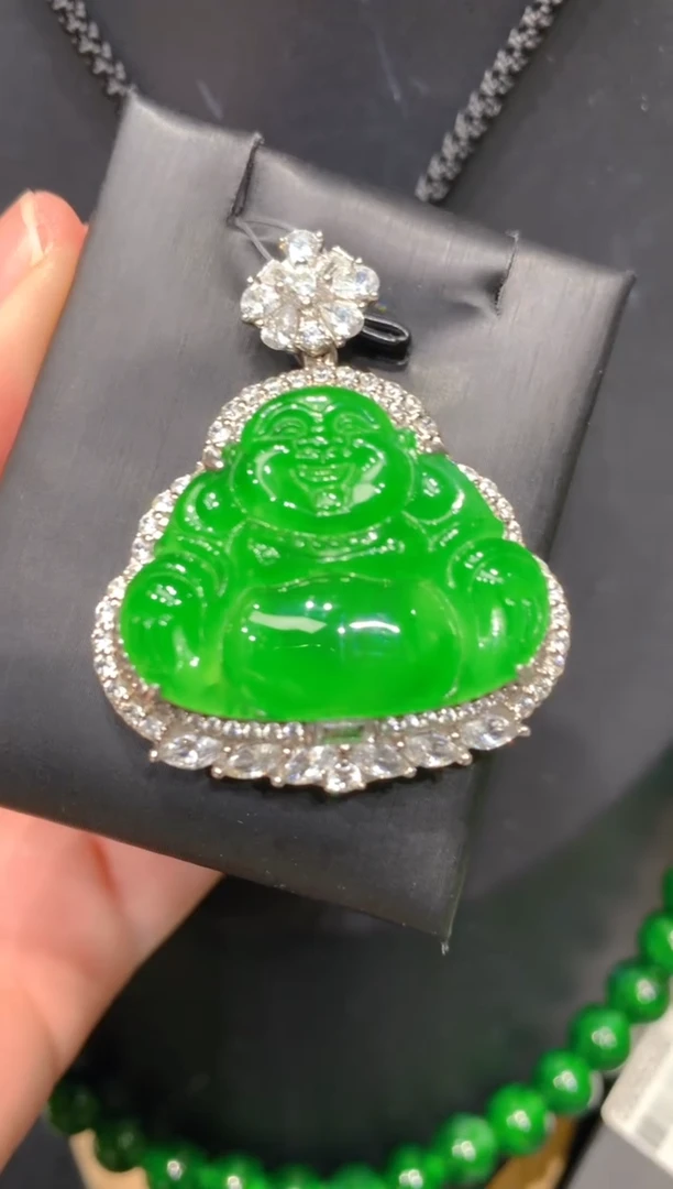 颈饰银S925镶嵌翡翠34一季