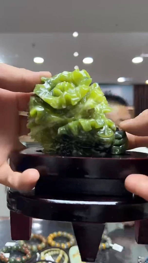 未镶嵌蛇纹石玉手串百财-多样性发货其中发一