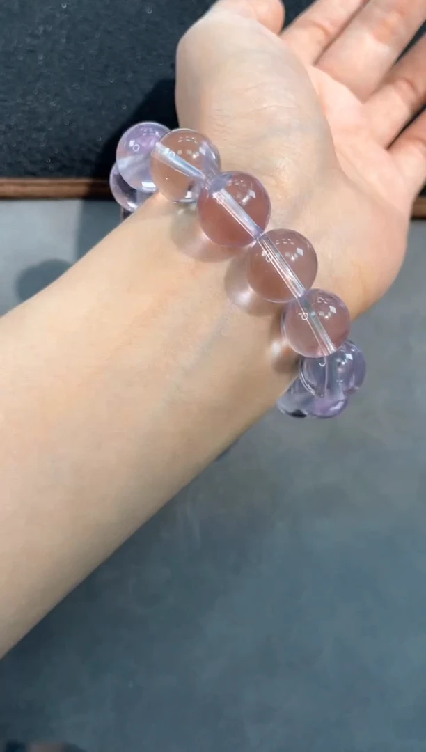 【闪购商品】水晶手链未镶嵌121号玻利维亚紫水14mm