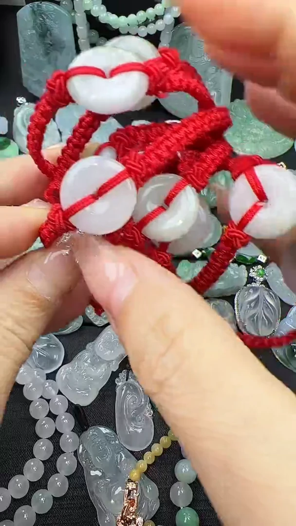 未镶嵌手绳翡翠平安扣多样性发其一