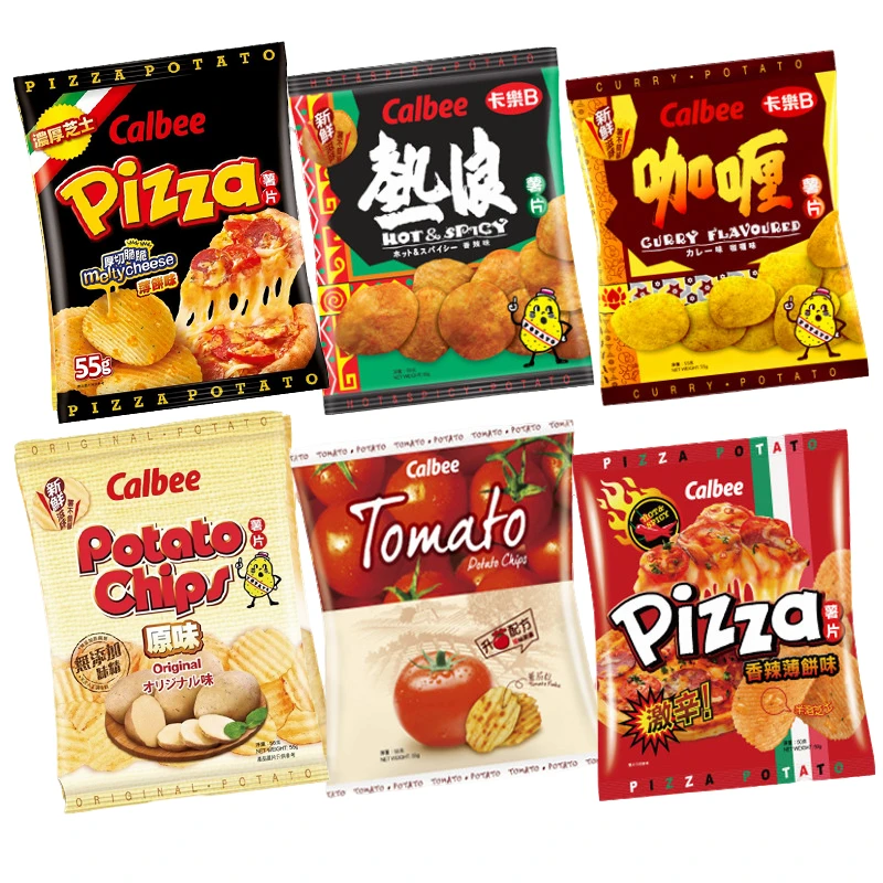 香港进口 callbee卡乐比 热浪 原味 番茄味 薄饼味 咖喱味 薯片
