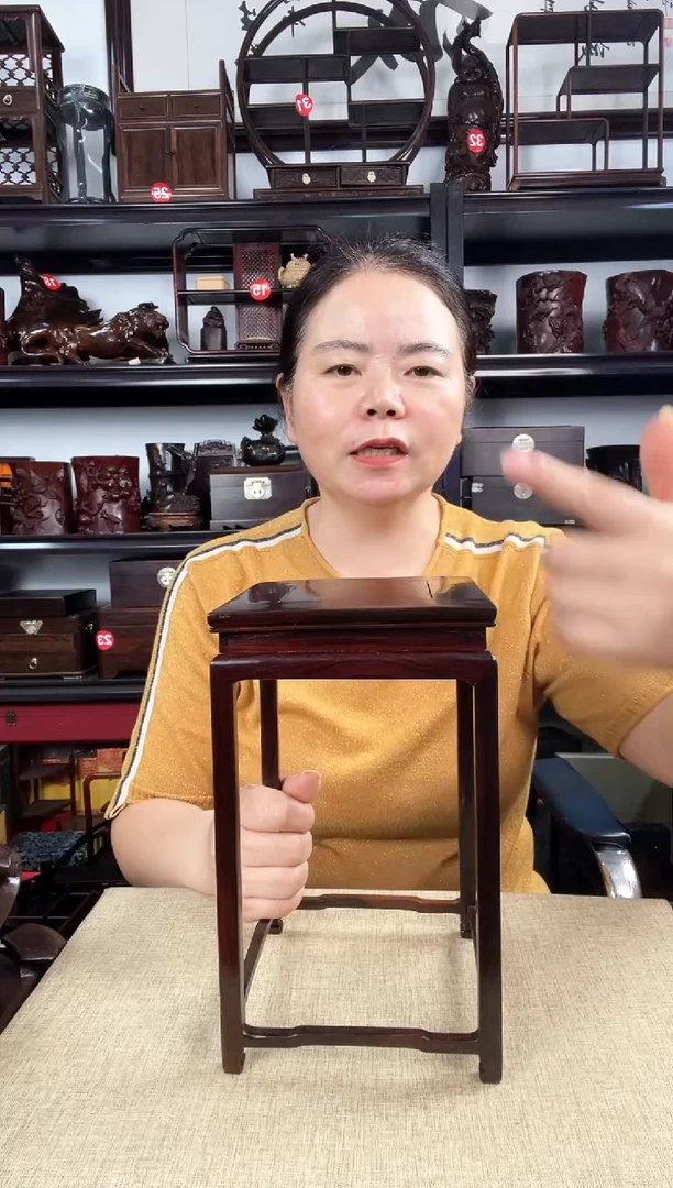 木红高脚正方老李红木工艺品