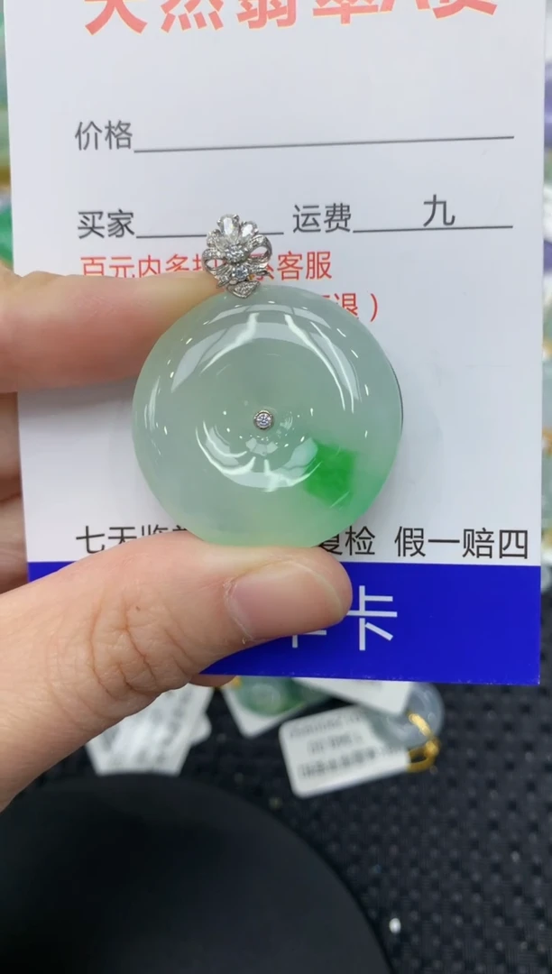 【闪购商品】翡翠颈饰18K金镶嵌11111111