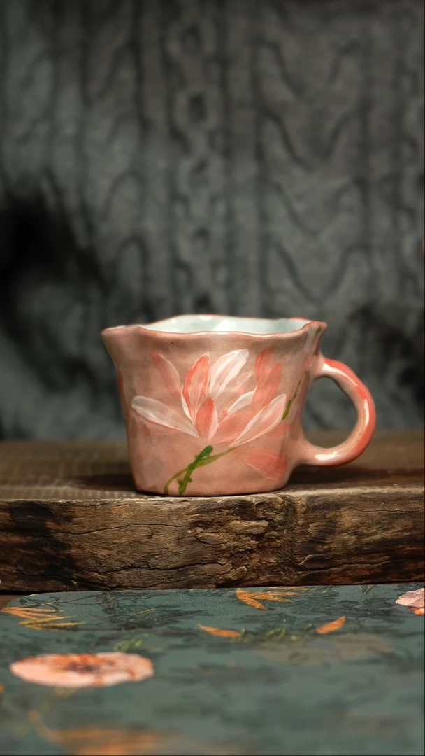 【闪购商品】杯釉下彩手工手绘同款陶器