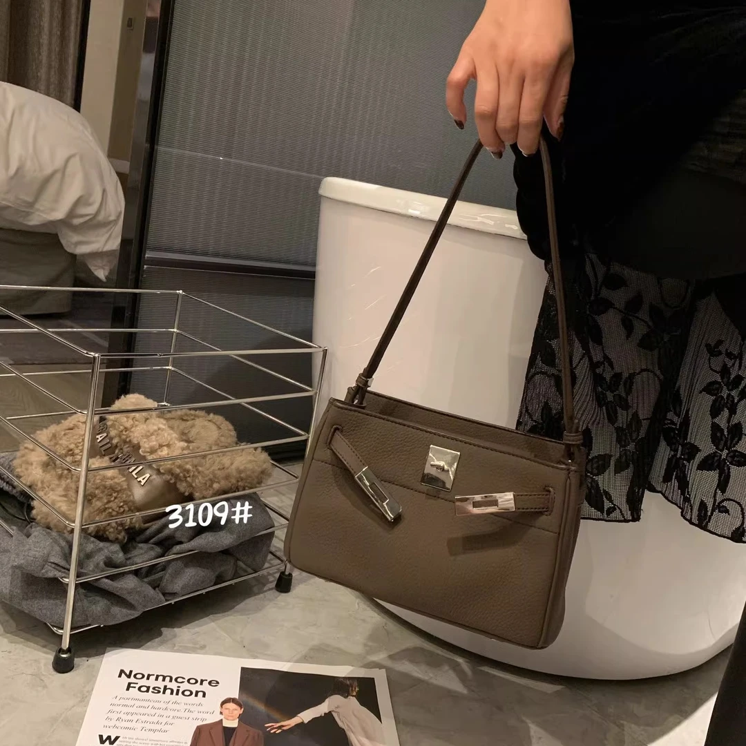 包包女2025新款女包时尚百搭腋下包凯莉包欧美高级感手提单肩包女