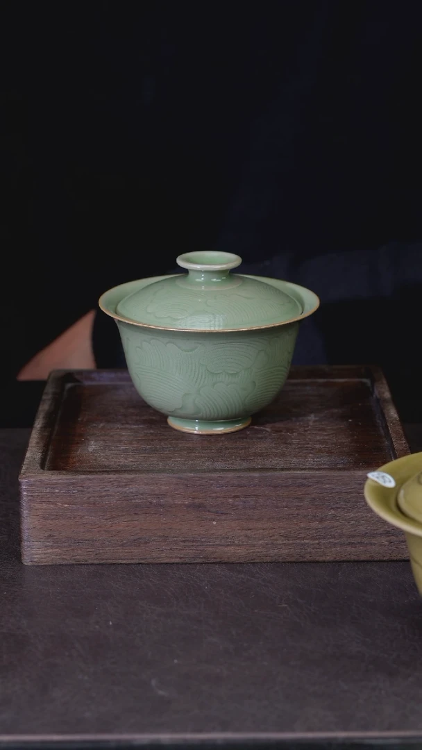 【闪购商品】其他海水纹两才盖碗