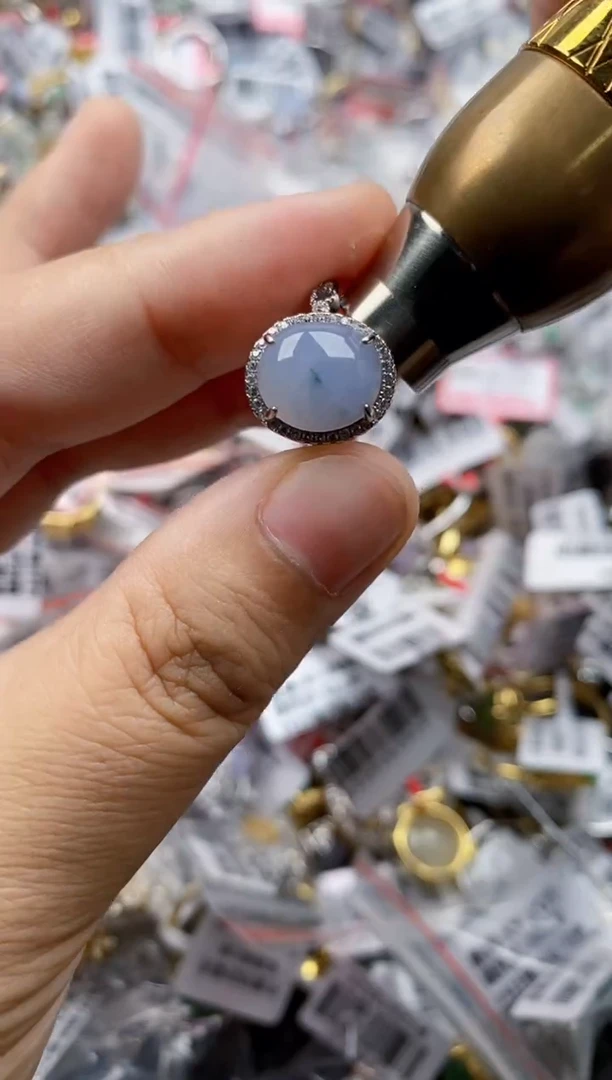 翡翠戒指银S925镶嵌2222---3