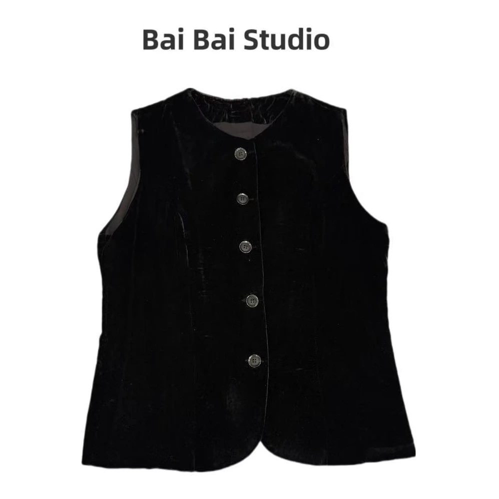 【BM】买手店[音乐会]定制绒一排扣马甲（不能机洗）