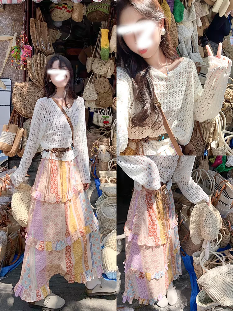 【罩衫】夏时尚复古度假欧若风穿搭民族风百搭罩衫上衣女