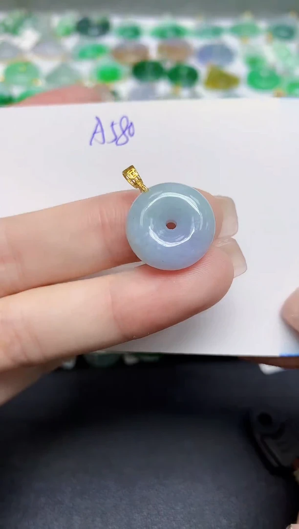 颈饰未镶嵌翡翠天然缅甸翡翠A货翡翠百元以上9元证书费自理