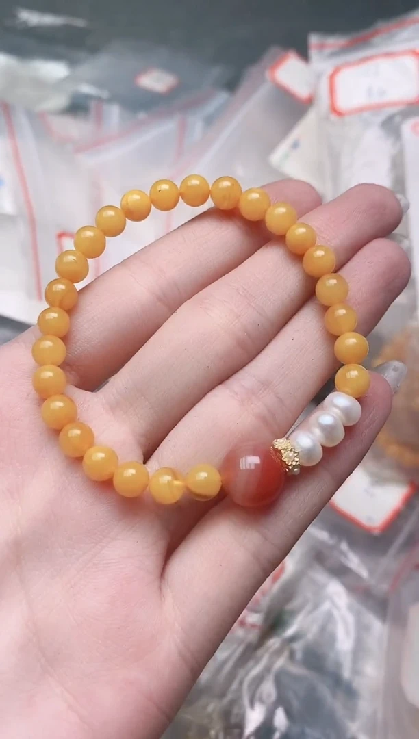 未镶嵌蜜蜡手链多样性发拍一发一