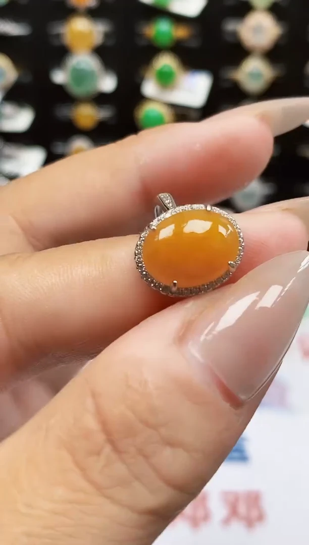银S925镶嵌戒指翡翠2238