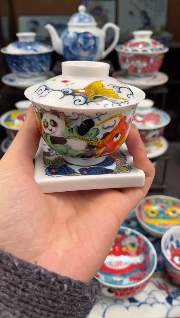 拙明院（微瑕价格）盖碗+杯垫