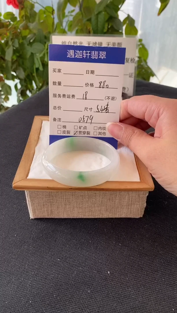 未镶嵌手镯翡翠54.5贵妃 D579编码