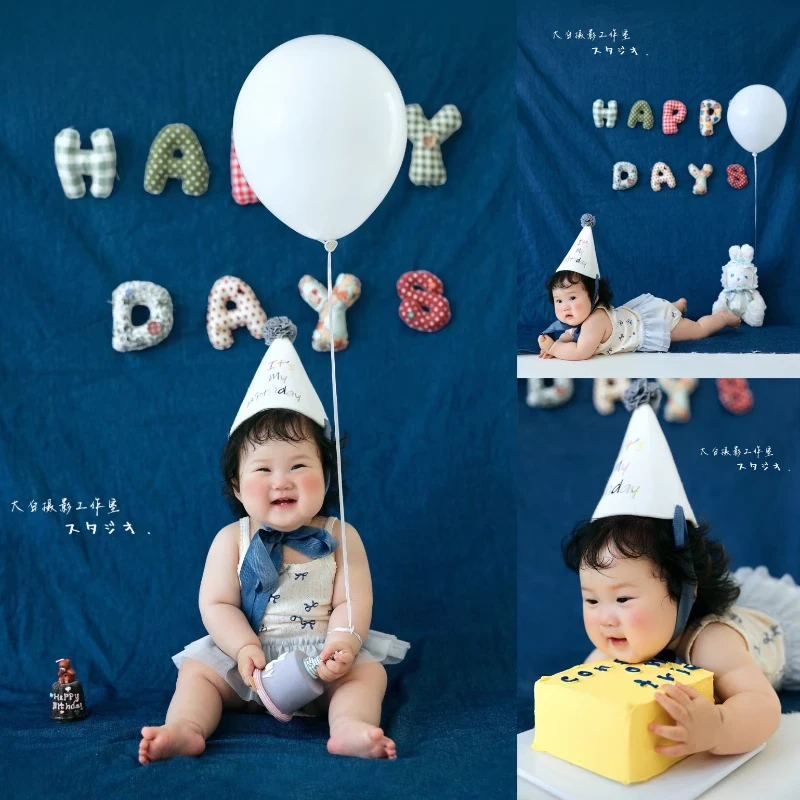 百天照摄影道具衣服婴儿宝宝照百日照100天周岁照字拍摄字母主题