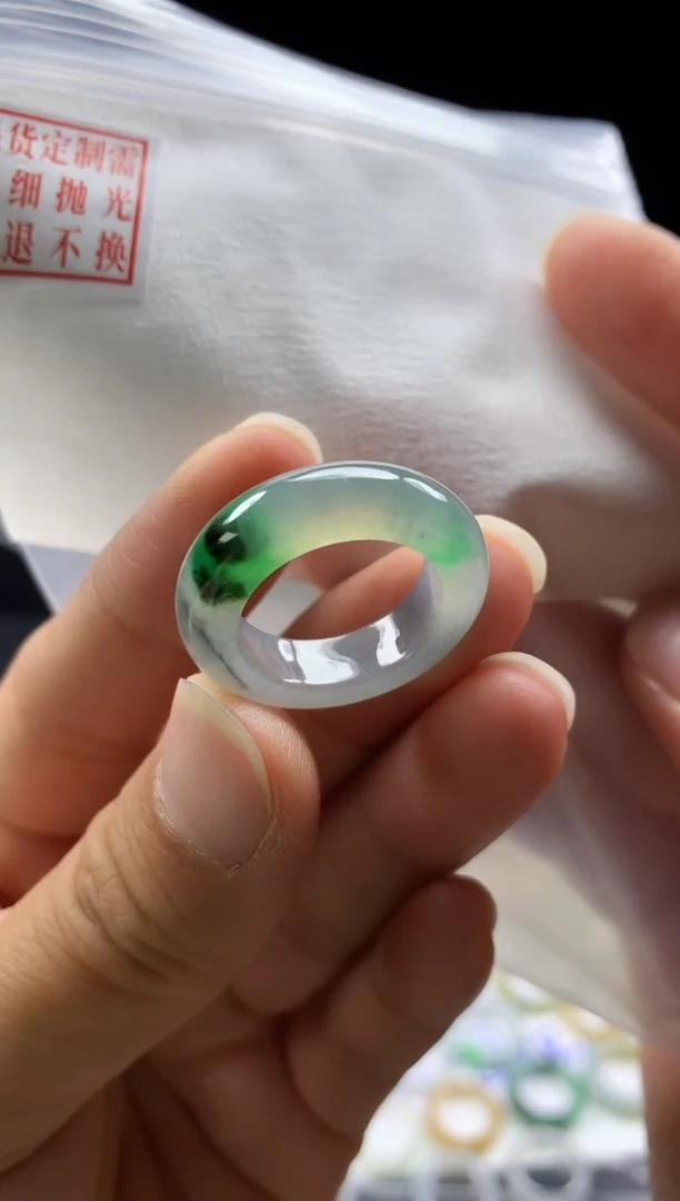 未镶嵌定制翡翠毛货需精细抛光戒圈 12#