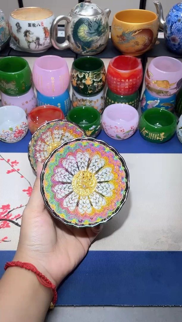 七彩龙陶瓷杯单只装无礼盒