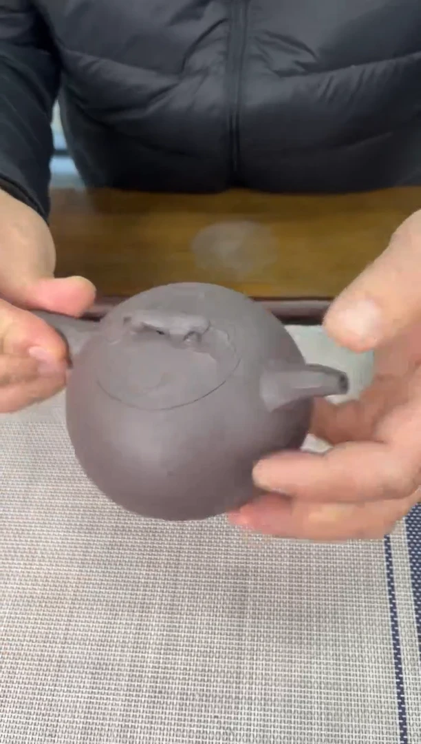 【闪购商品】紫砂茶杯天青金钱豹壶