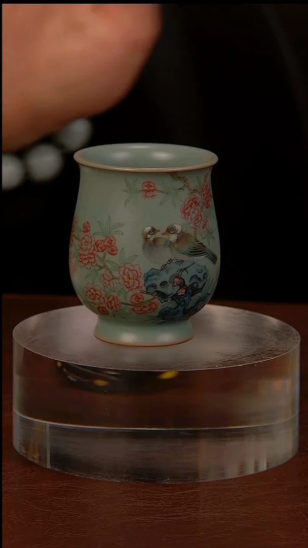 瓷片清汝彩绘........
