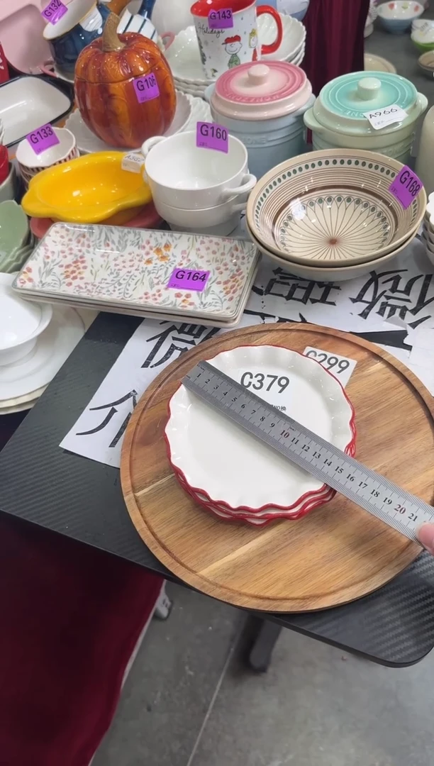 摆件陶C379-3个 陶瓷餐具库存微瑕