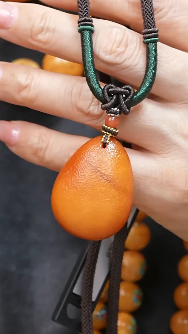 蜜蜡颈饰未镶嵌7061天然蜜蜡珠宝奇石全部保真