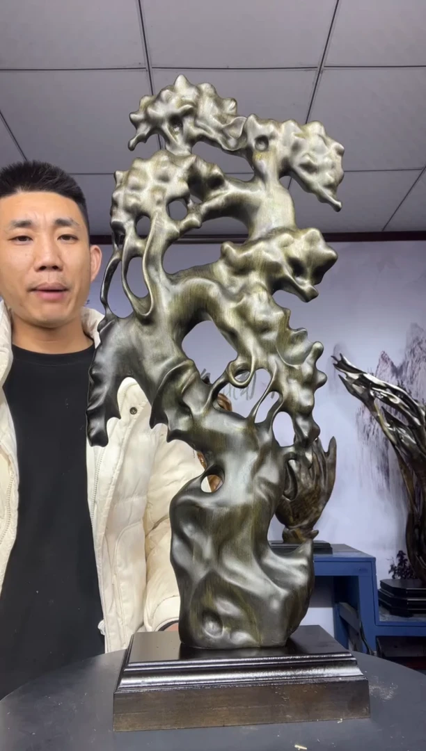 金丝楠木头款M**Q金丝楠木工艺品摆件
