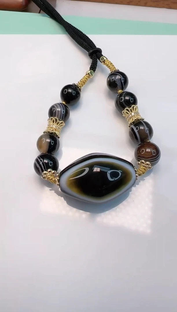 玛瑙/玉髓项链未镶嵌Y21519（拍一发一）多样性发货