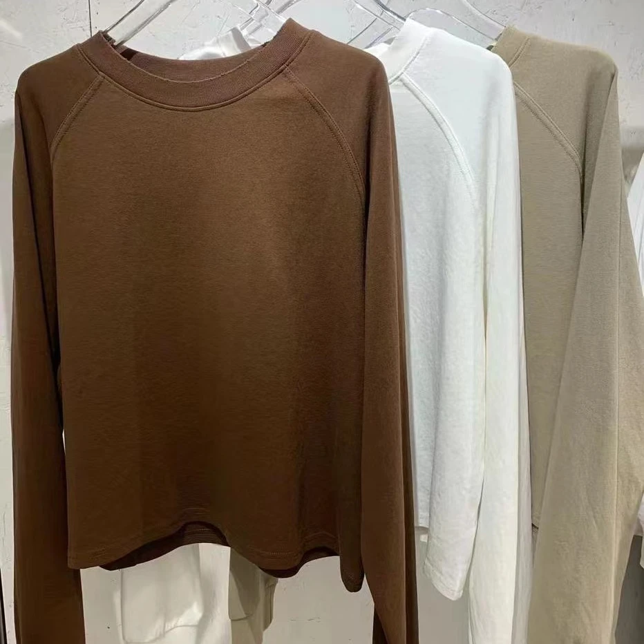 【柏卉服饰】领口破洞净版T恤