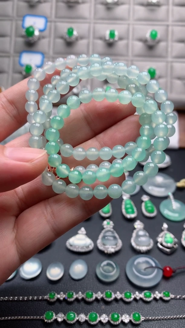 颈饰未镶嵌翡翠珠链